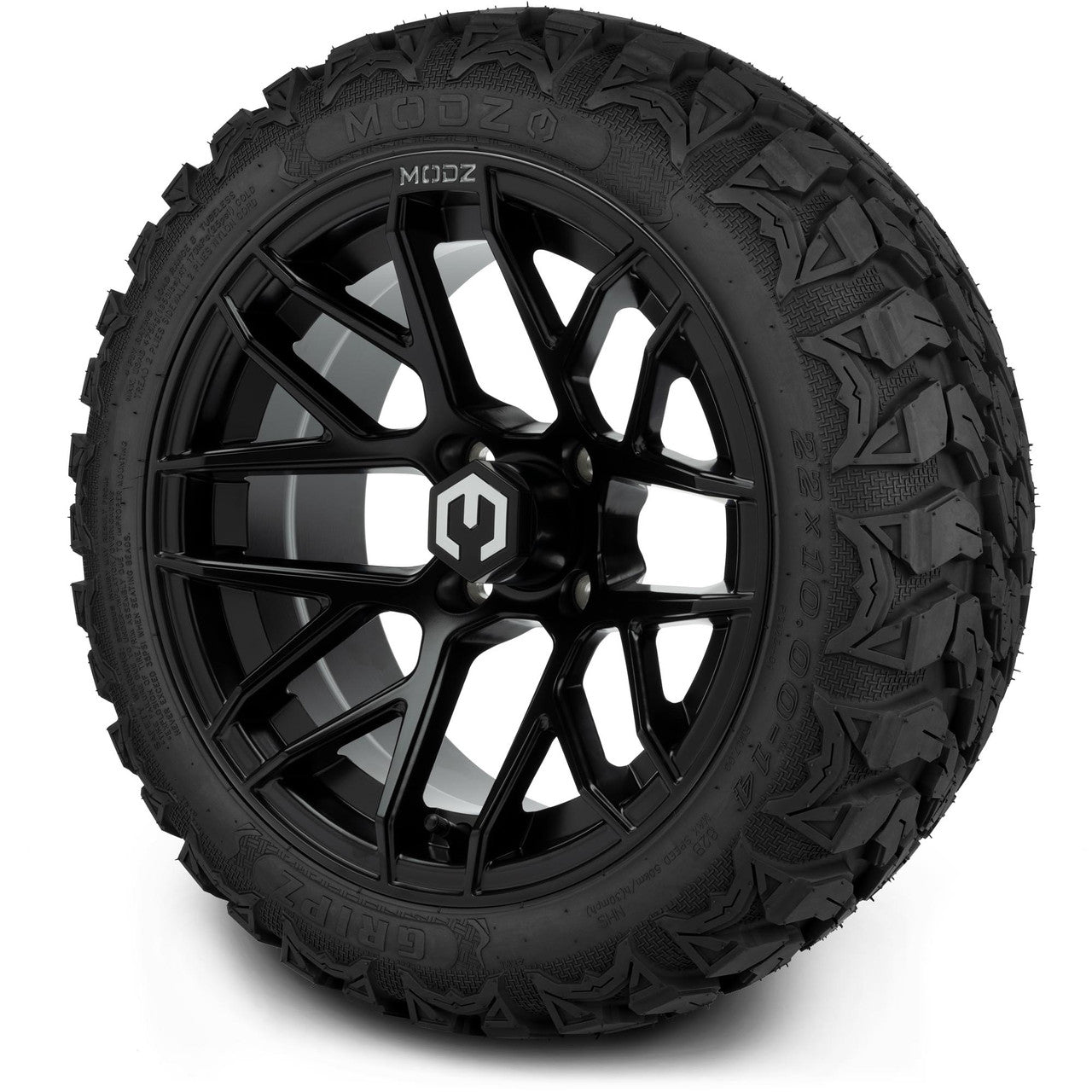 MODZ® 14" Matrix Matte Black Wheels & Off-Road Tires Combo