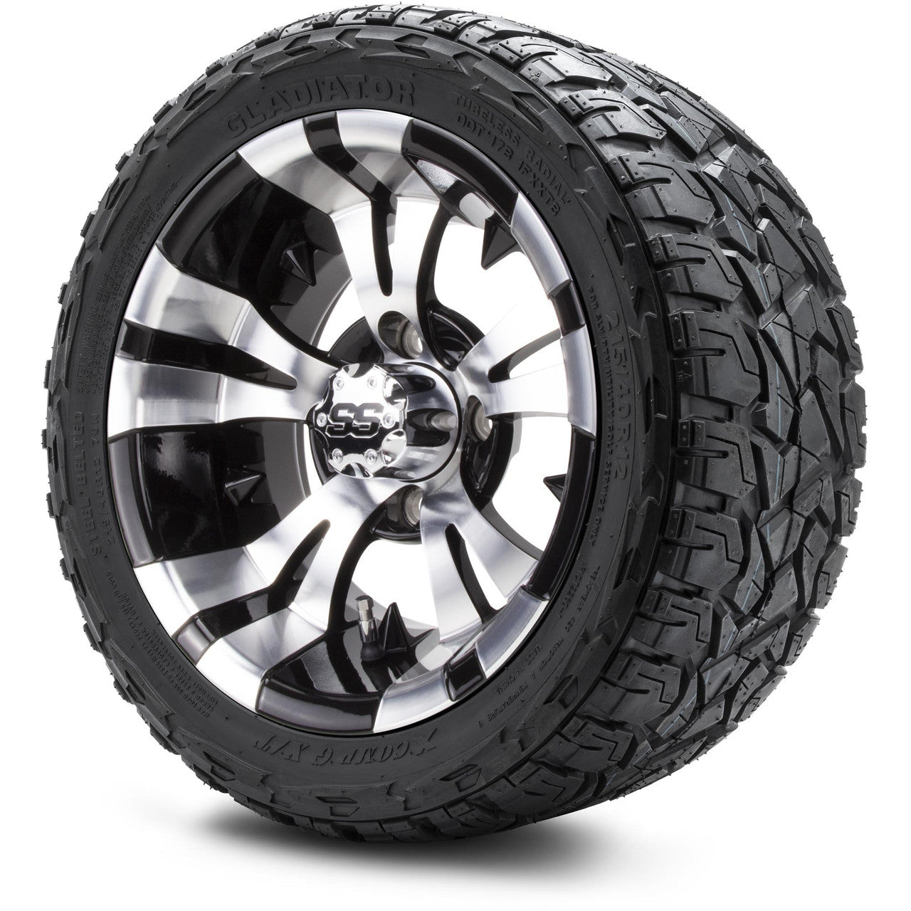 MODZ® 12" Vampire Machined Black Wheels & Off-Road Tires Combo
