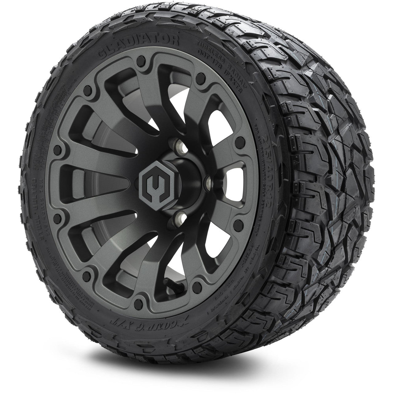 MODZ® 12" Bomber Matte Gunmetal Wheels & Off-Road Tires Combo