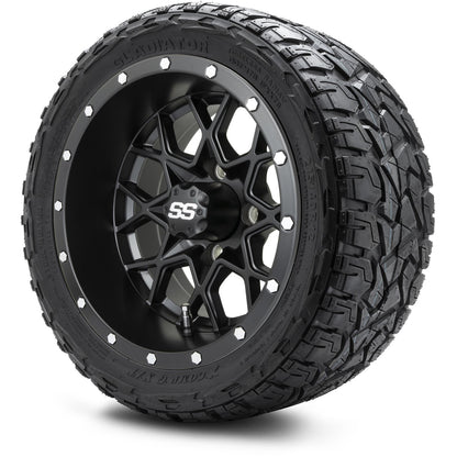 MODZ® 12" Vortex Matte Black Wheels & Off-Road Tires Combo