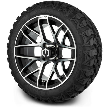 MODZ® 14" Matrix Machined Black Wheels & Off-Road Tires Combo