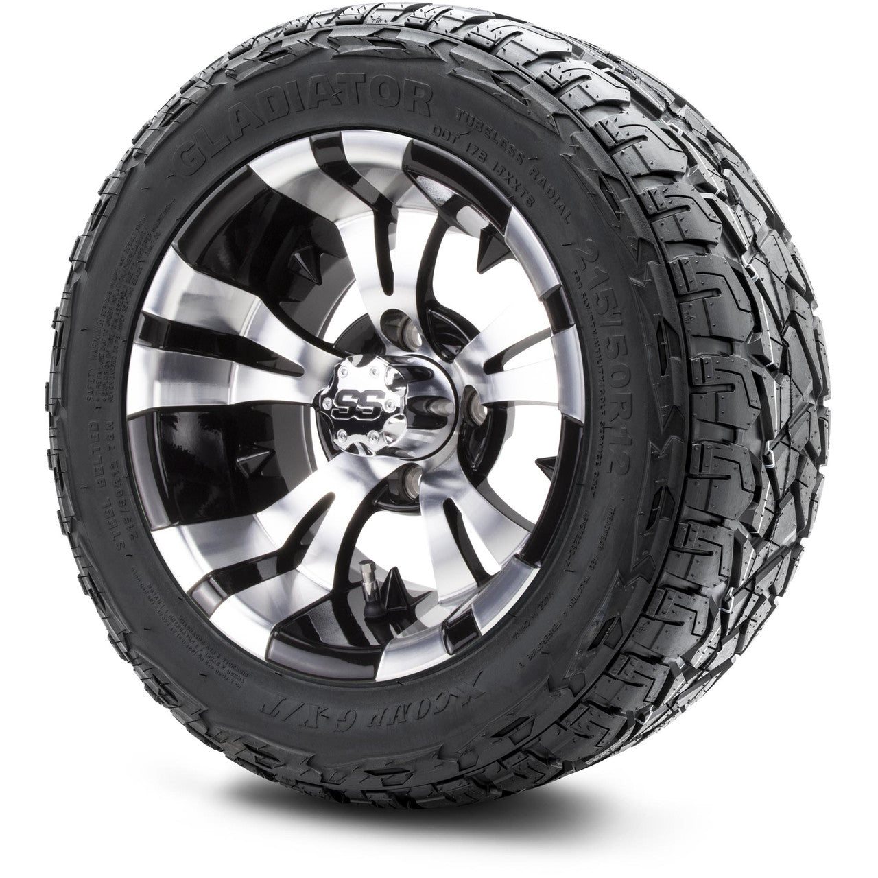 MODZ® 12" Vampire Machined Black Wheels & Off-Road Tires Combo
