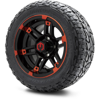 MODZ® 12" Aftershock Red and Black Wheels & Off-Road Tires Combo