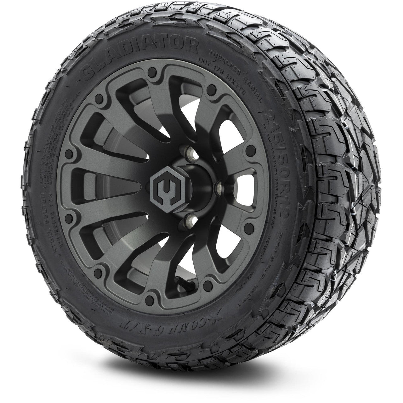 MODZ® 12" Bomber Matte Gunmetal Wheels & Off-Road Tires Combo