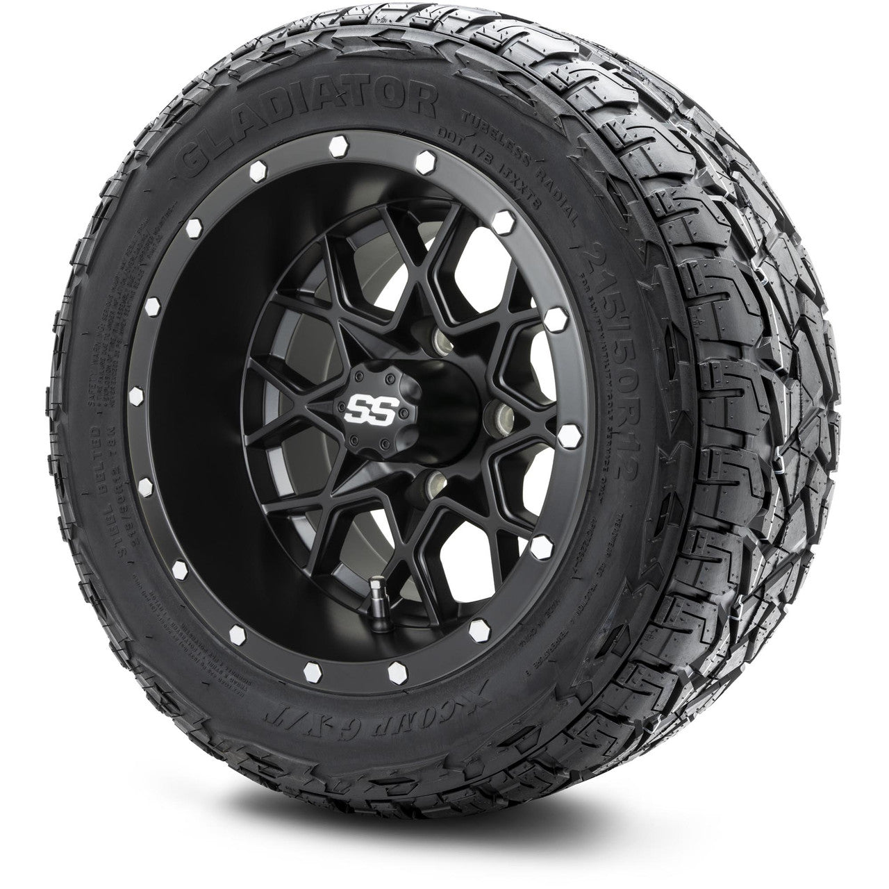 MODZ® 12" Vortex Matte Black Wheels & Off-Road Tires Combo