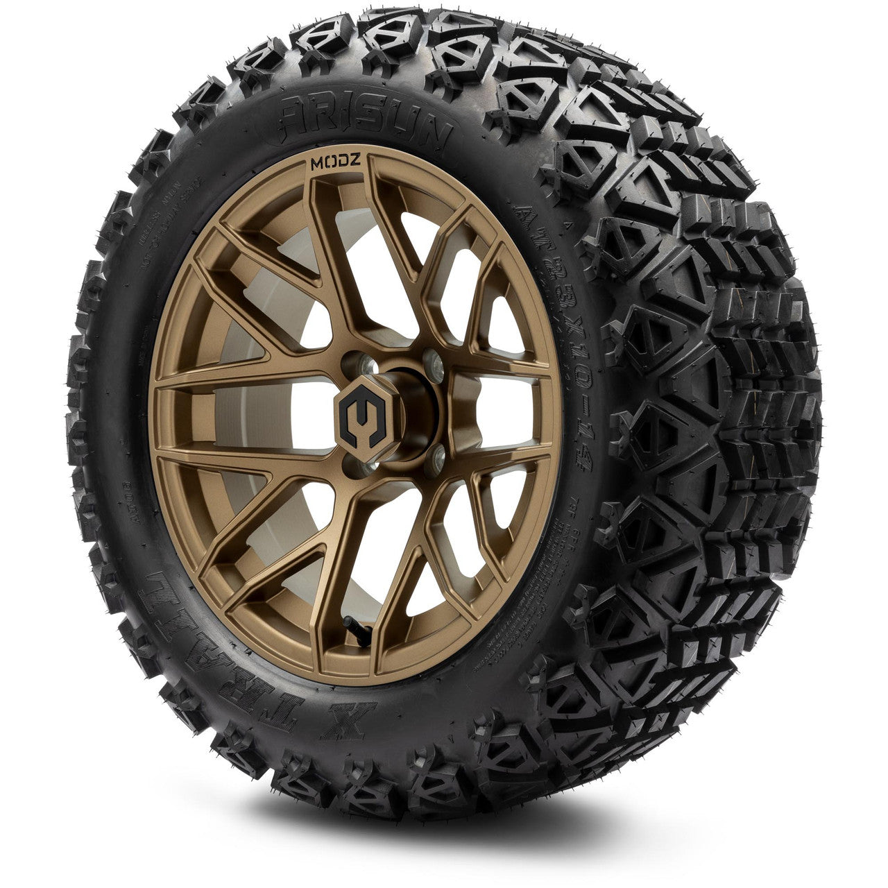 MODZ® 14" Matrix Matte Bronze Wheels & Off-Road Tires Combo
