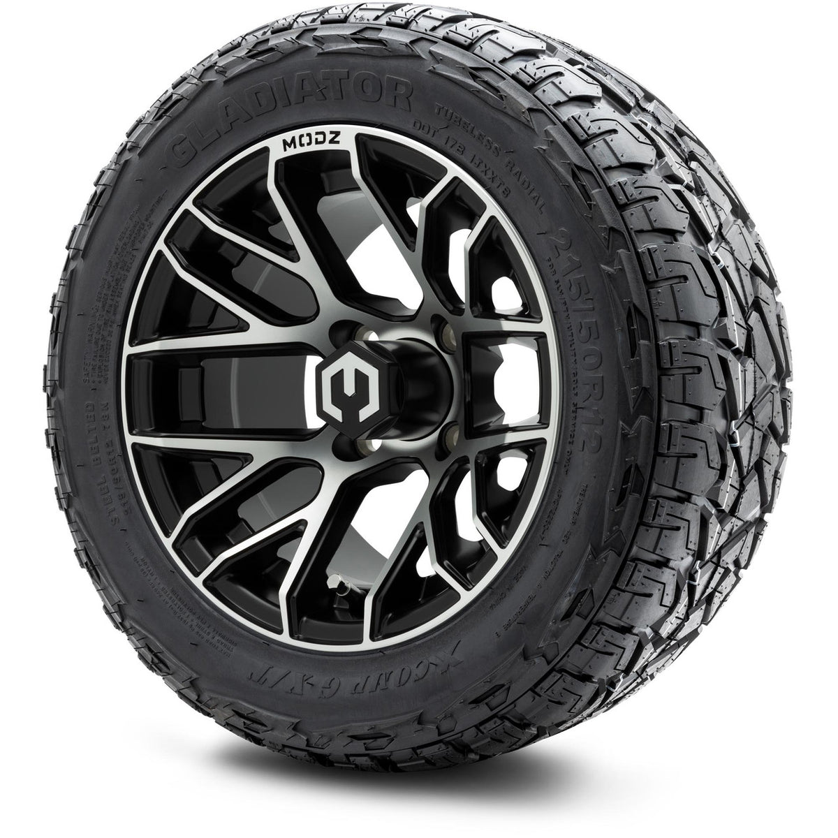 MODZ® 12" Matrix Machined Matte Black Wheels & Off-Road Tires Combo