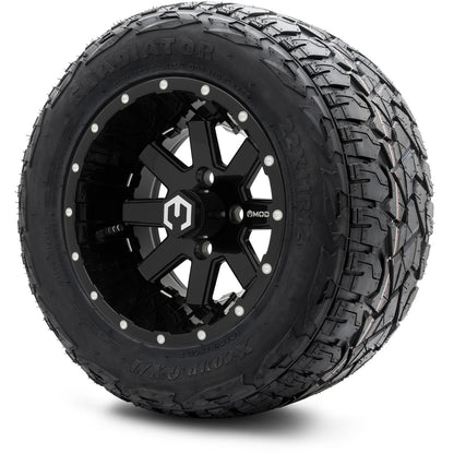 MODZ® 12" Assault Glossy Black with Ball Mill Wheels & Off-Road Tires Combo