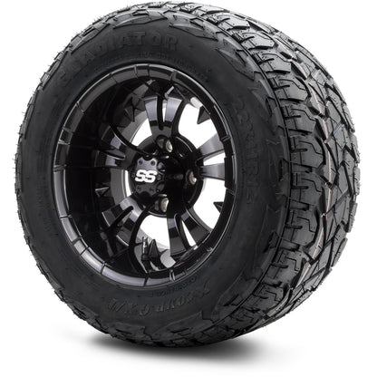 MODZ® 12" Vampire Glossy Black Wheels & Off-Road Tires Combo
