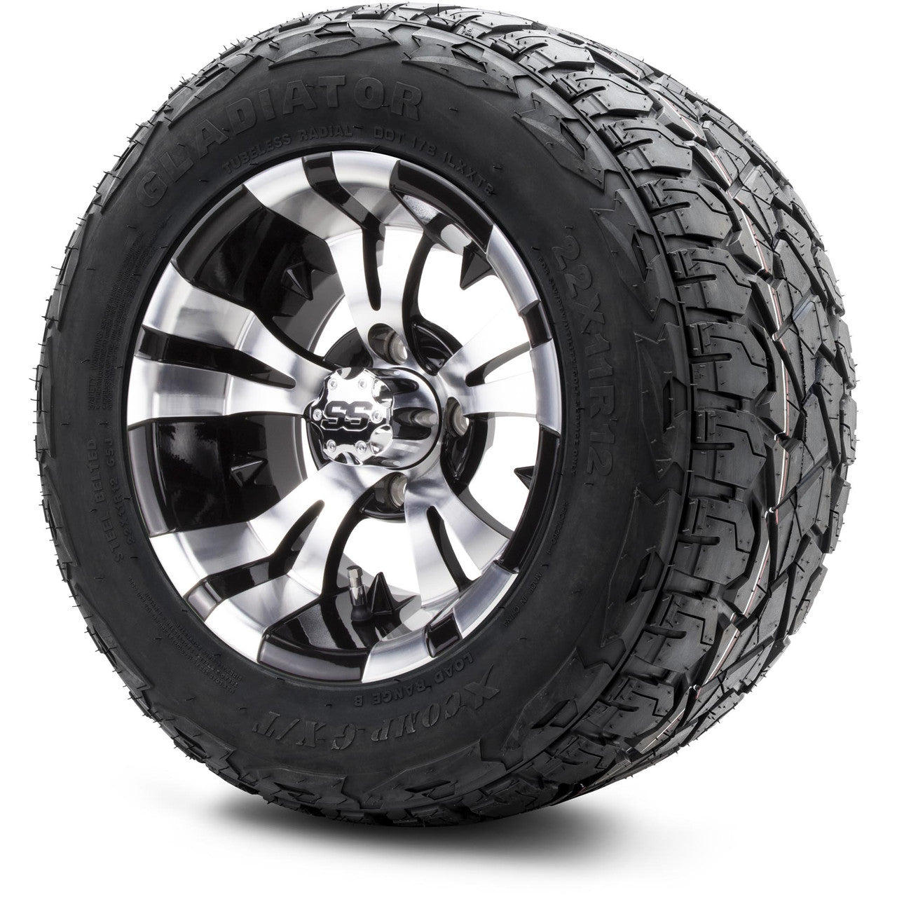 MODZ® 12" Vampire Machined Black Wheels & Off-Road Tires Combo
