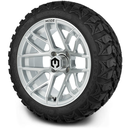 MODZ® 14" Matrix Silver Wheels & Off-Road Tires Combo