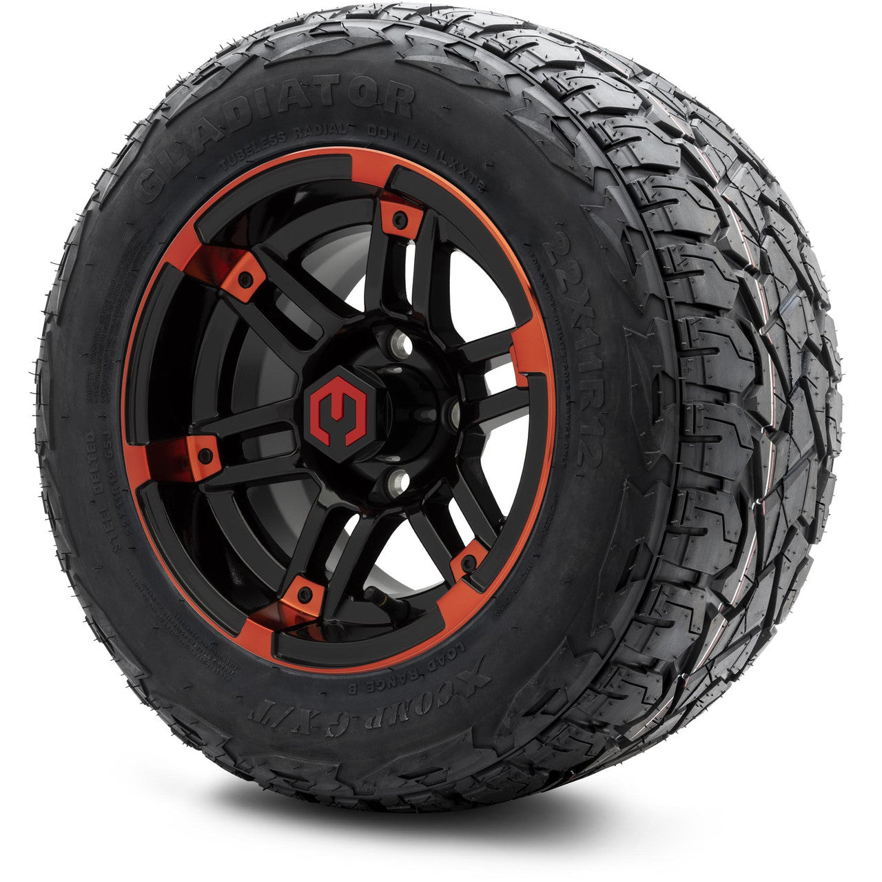 MODZ® 12" Aftershock Red and Black Wheels & Off-Road Tires Combo