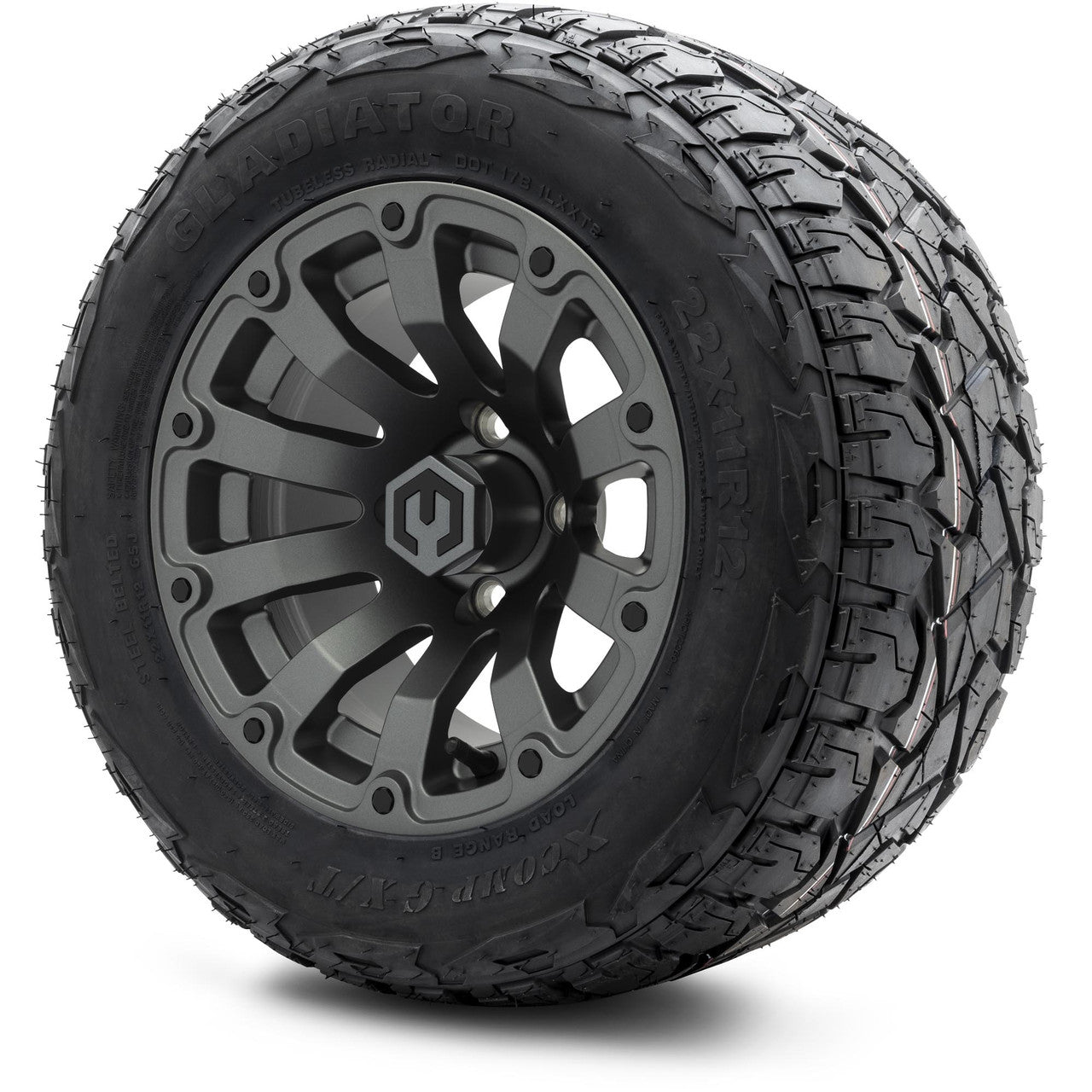 MODZ® 12" Bomber Matte Gunmetal Wheels & Off-Road Tires Combo