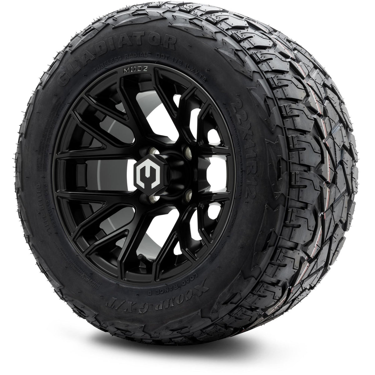 MODZ® 12" Matrix Matte Black Wheels & Off-Road Tires Combo