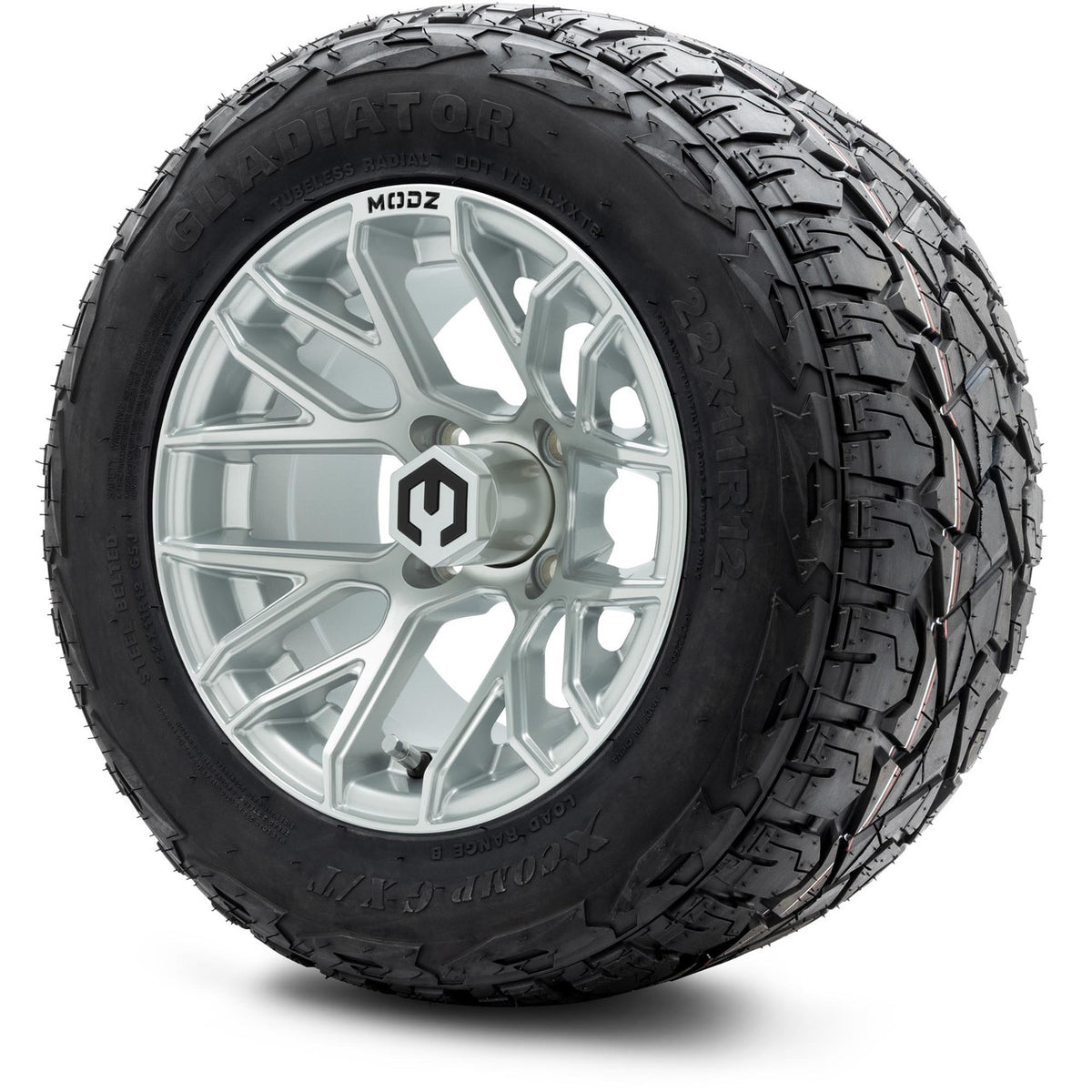 MODZ® 12" Matrix Silver Wheels & Off-Road Tires Combo
