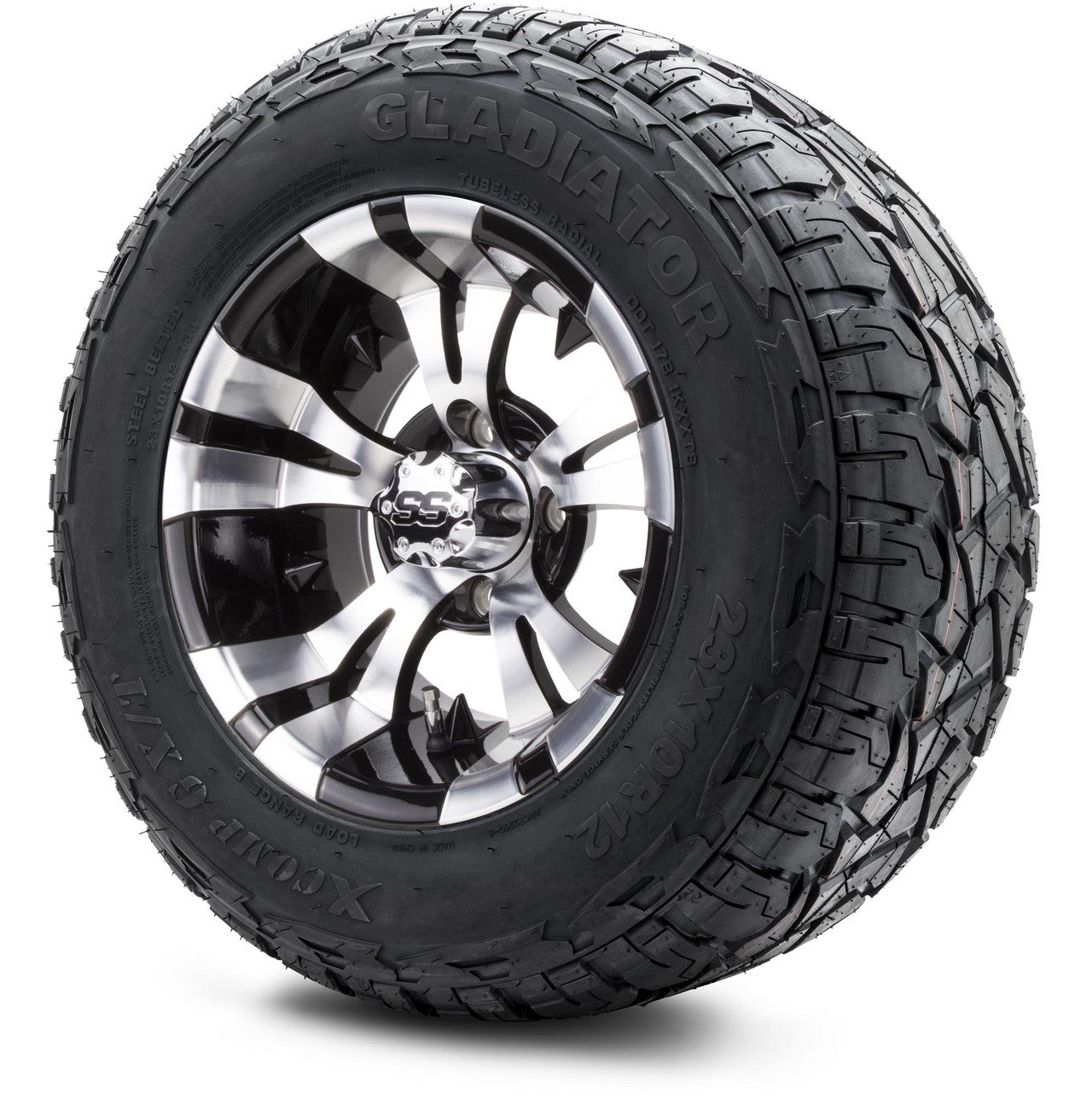 MODZ® 12" Vampire Machined Black Wheels & Off-Road Tires Combo