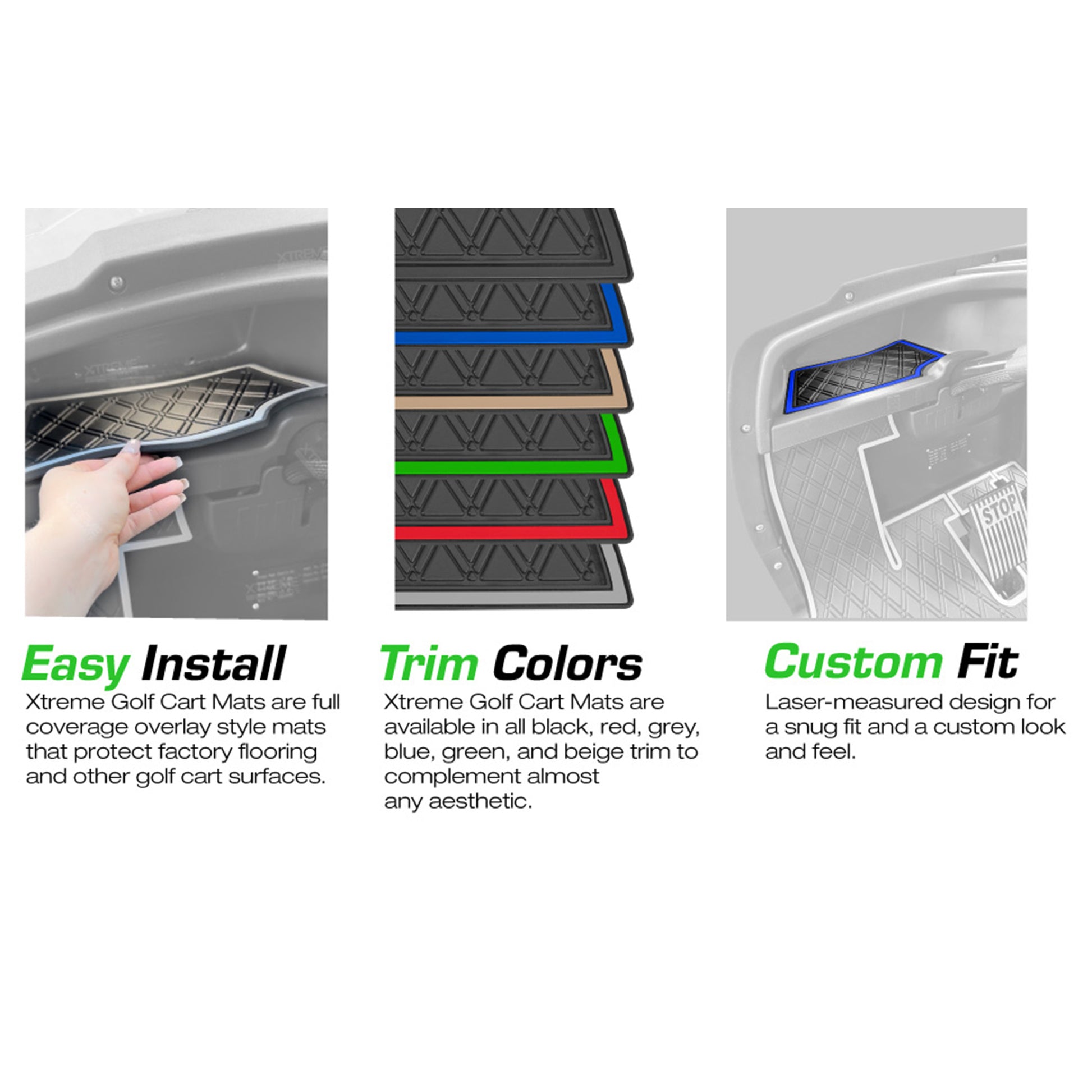 Xtreme Dash Mats for ICON and Advanced EV - Black/Red