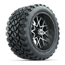 GTW® Vortex 2 Matte Gray//Machined 14 in Wheels with 23X10-R14 Nomad Steel Belt Radial All-Terrain Tires – Full Set