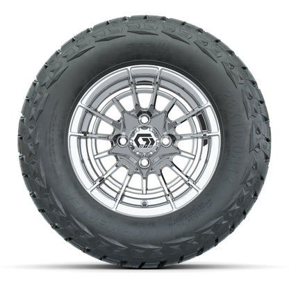 GTW Boost Chrome 12 in Wheels with 23x10.00-R12 Maverick All-Terrain Tires – Full Set