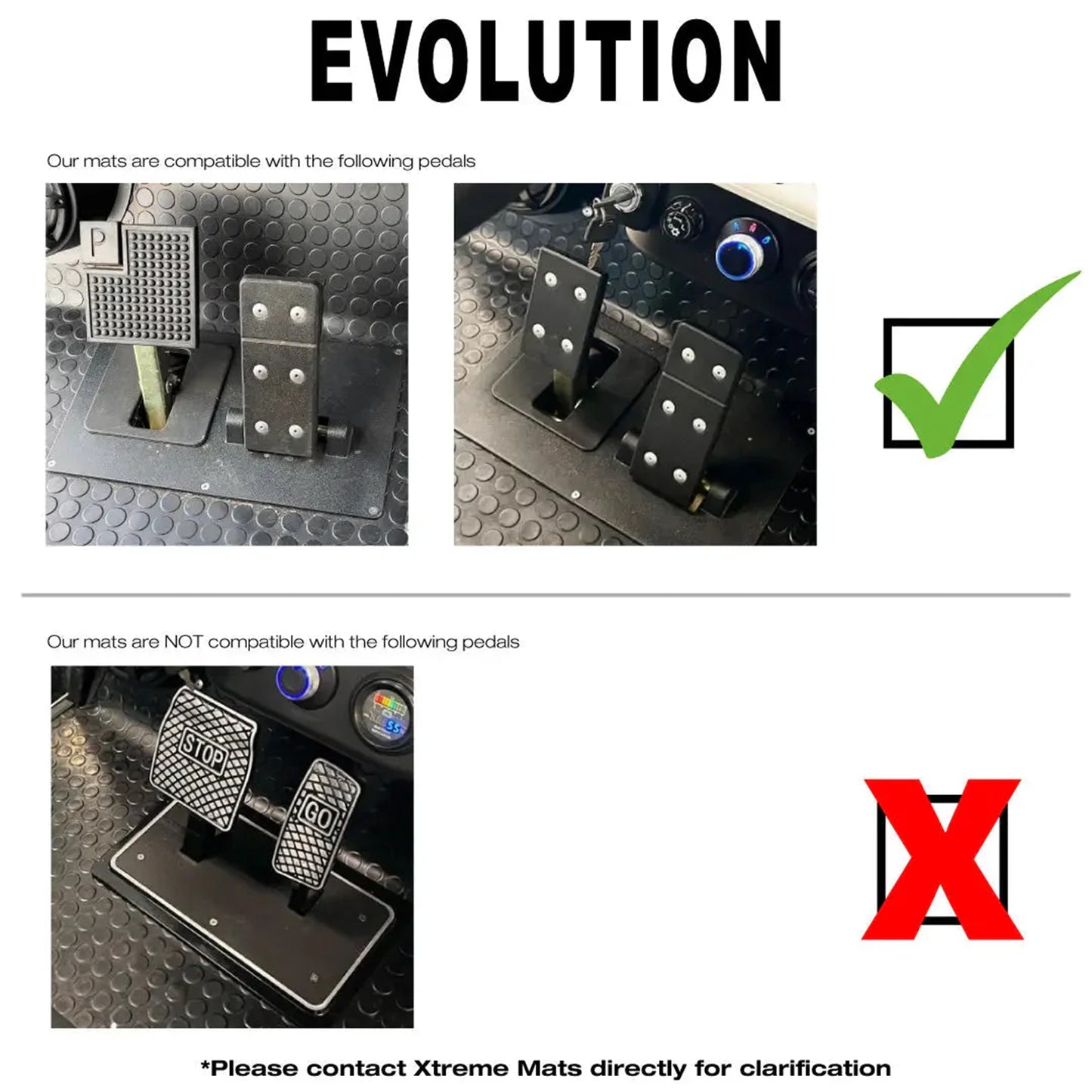 Xtreme Floor Mats for Evolution Classic, Plus - Black/Red