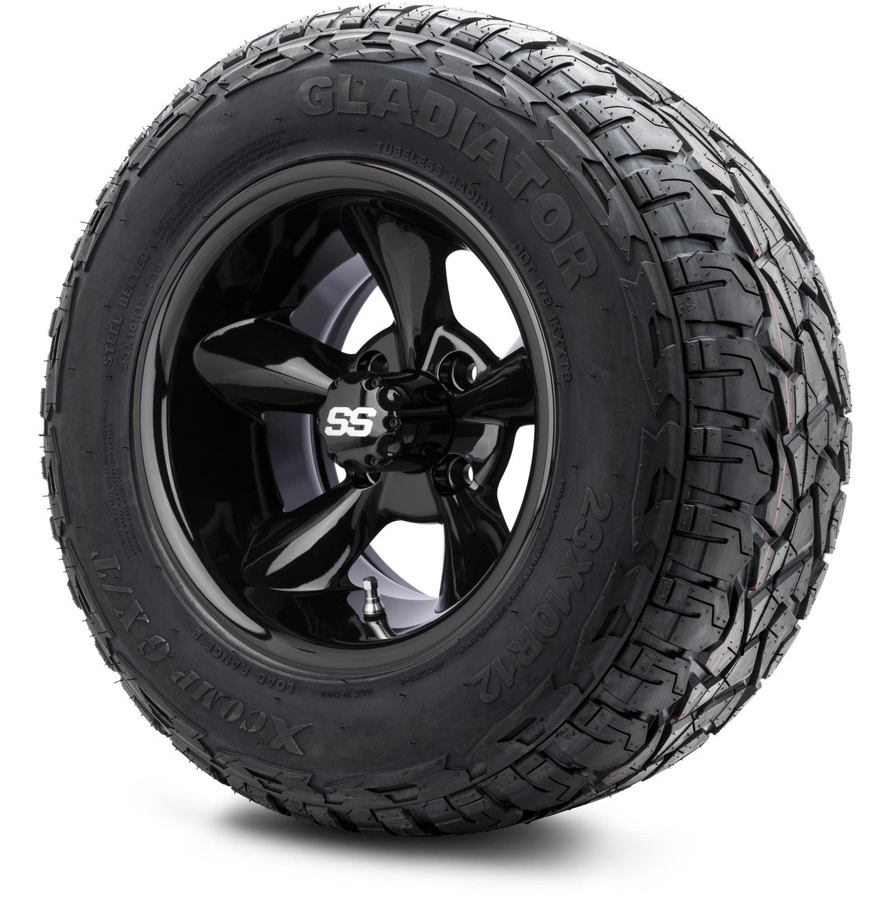 MODZ® 12" Godfather Glossy Black Wheels & Off-Road Tires Combo