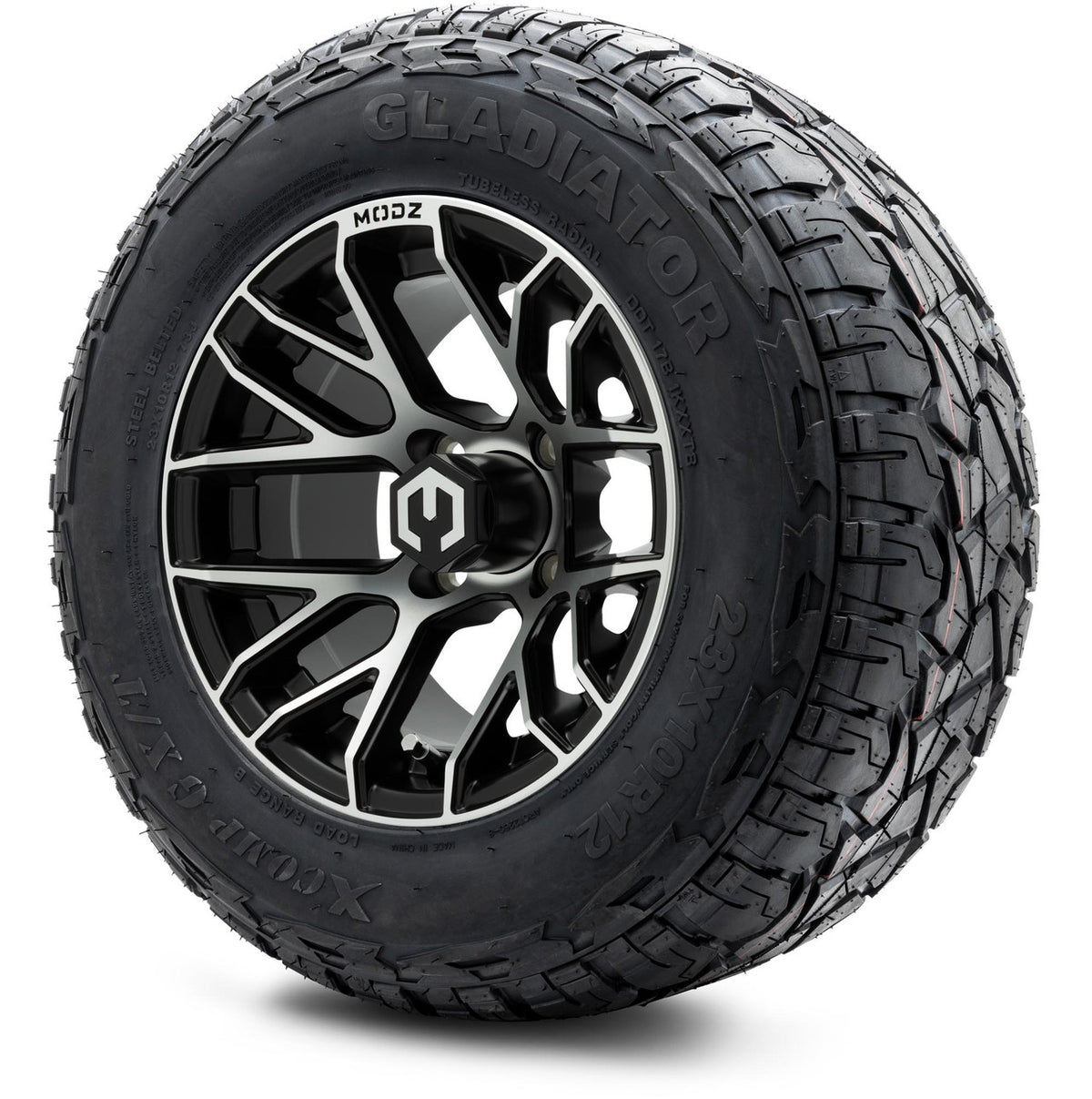 MODZ® 12" Matrix Machined Matte Black Wheels & Off-Road Tires Combo
