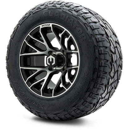 MODZ® 12" Matrix Machined Matte Black Wheels & Off-Road Tires Combo