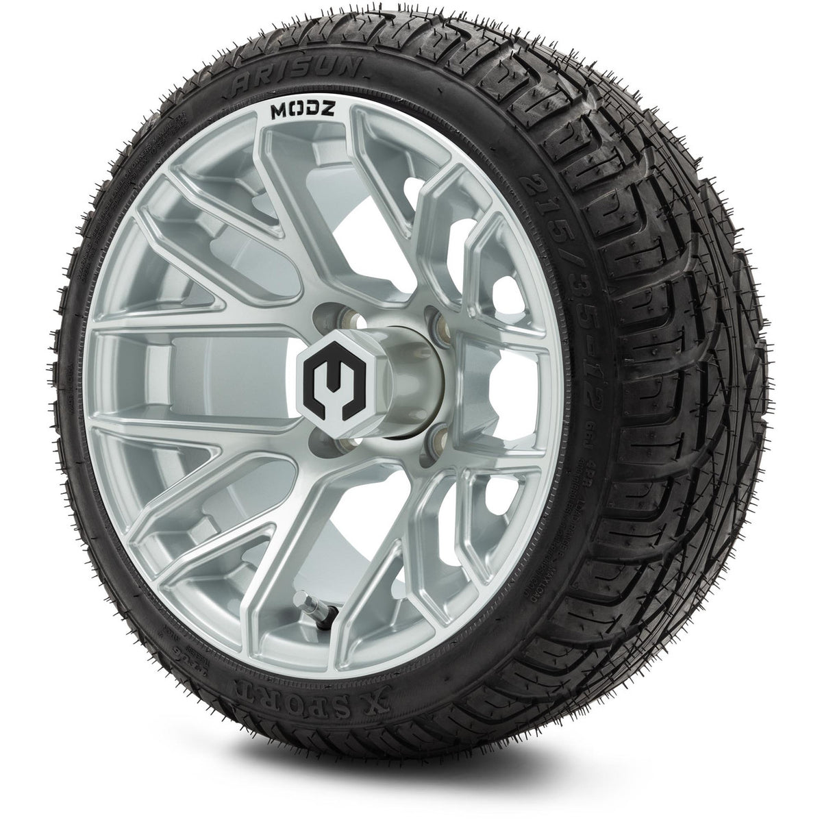 MODZ® 12" Matrix Silver Wheels & Street Tires Combo