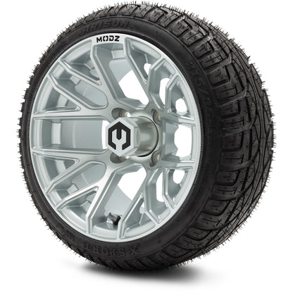 MODZ® 12" Matrix Silver Wheels & Street Tires Combo