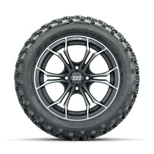 GTW Spyder Machined/Grey 14 in Wheels with 23x10.00-14 Rogue All Terrain Tires - Full Set