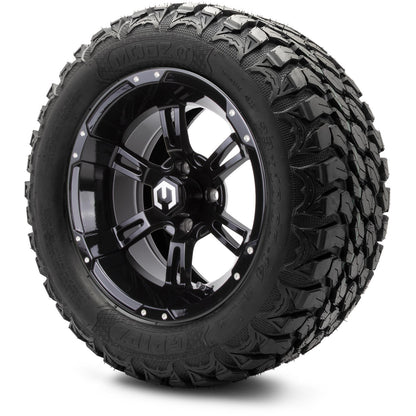 MODZ® 14" Ambush Glossy Black Wheels & Off-Road Tires Combo