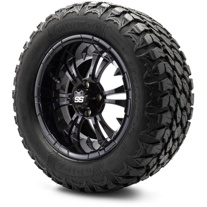 MODZ® 14" Vampire Glossy Black Wheels & Off-Road Tires Combo