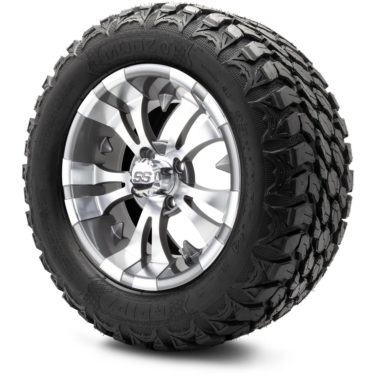 MODZ® 14" Vampire Gunmetal Wheels & Off-Road Tires Combo