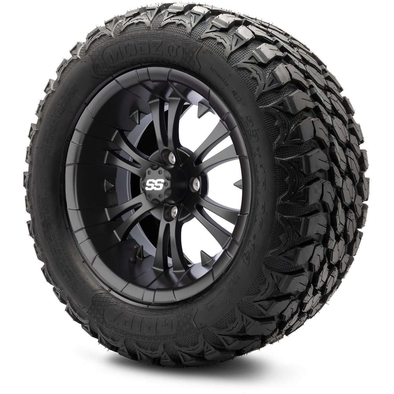 MODZ® 14" Vampire Matte Black Wheels & Off-Road Tires Combo