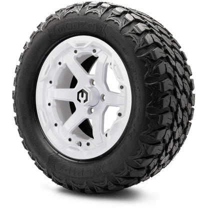 MODZ® 14" Gladiator Glossy White Wheels & Off-Road Tires Combo