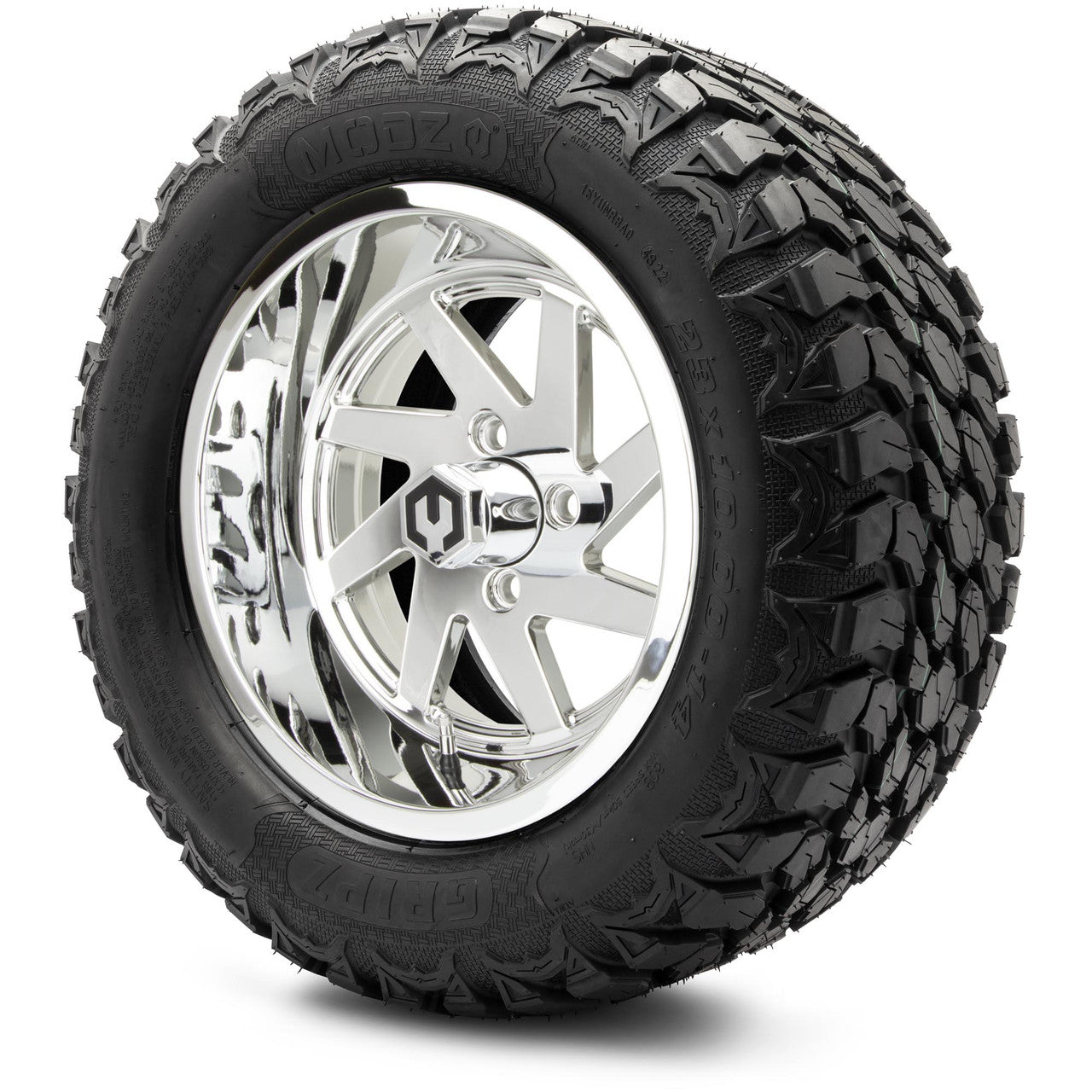 MODZ® 14" Fury Chrome Wheels & Off-Road Tires Combo