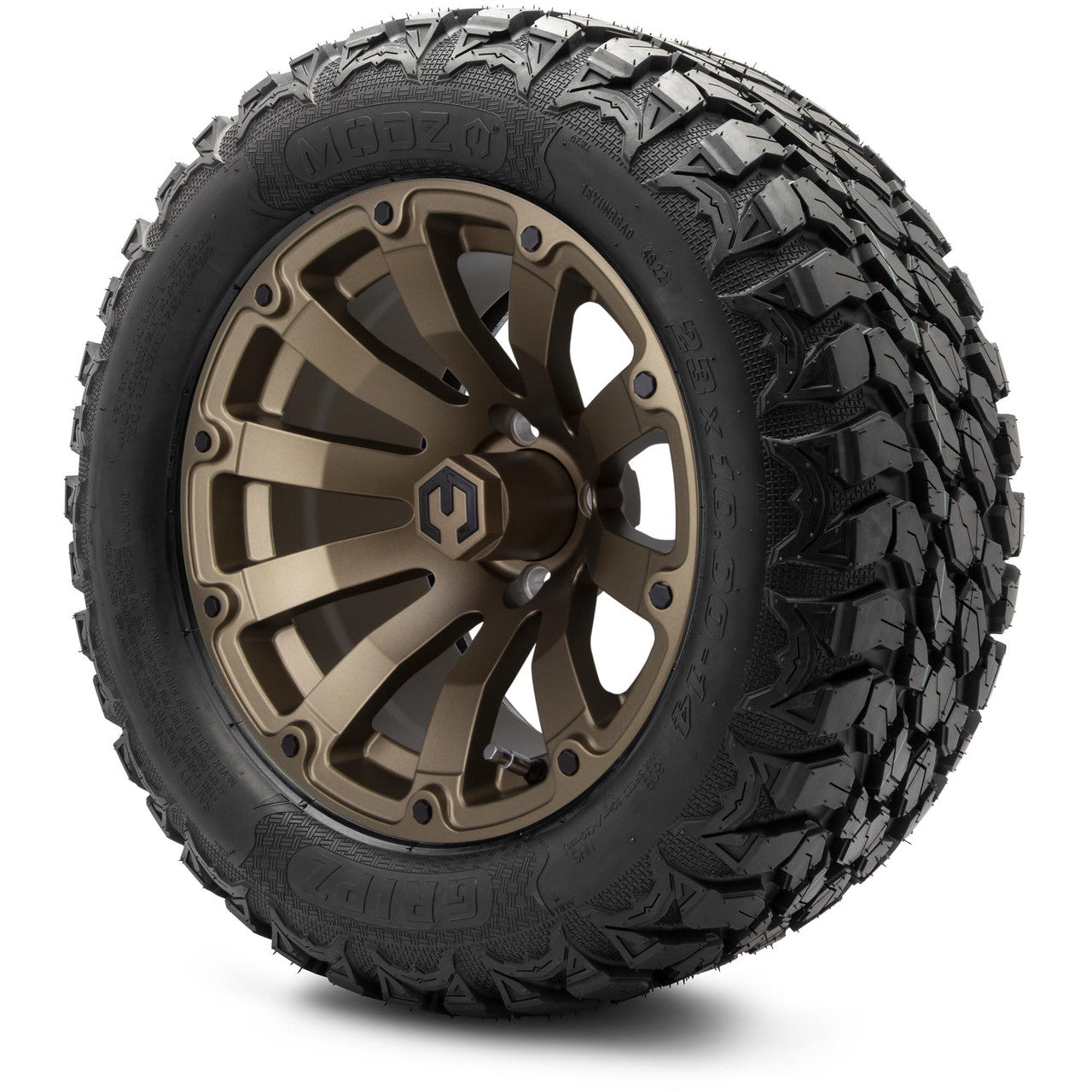 MODZ® 14" Bomber Matte Bronze Wheels & Off-Road Tires Combo