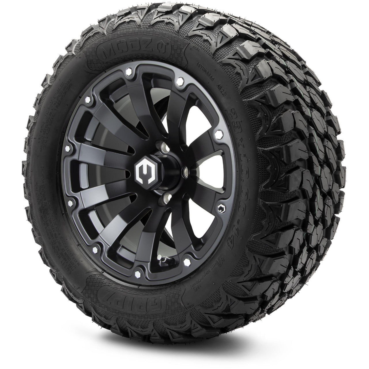 MODZ® 14" Bomber Matte Black Wheels & Off-Road Tires Combo