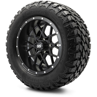MODZ® 14" Vortex Matte Black Wheels & Off-Road Tires Combo