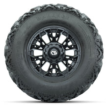 GTW® Stellar Black 12 in Wheels with 25X10-12 Barrage Mud Tires – Full Set