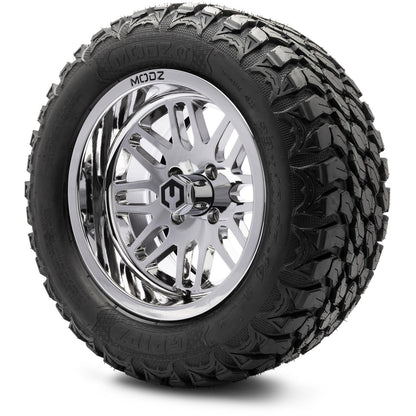 MODZ® 14" Mayhem Chrome Wheels & Off-Road Tires Combo