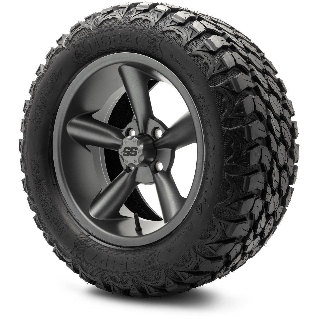 MODZ® 14" Godfather Gunmetal Wheels & Off-Road Tires Combo