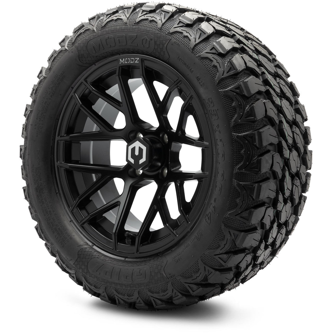 MODZ® 14" Matrix Matte Black Wheels & Off-Road Tires Combo