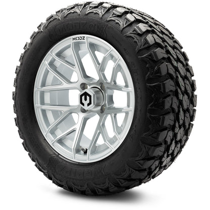 MODZ® 14" Matrix Silver Wheels & Off-Road Tires Combo