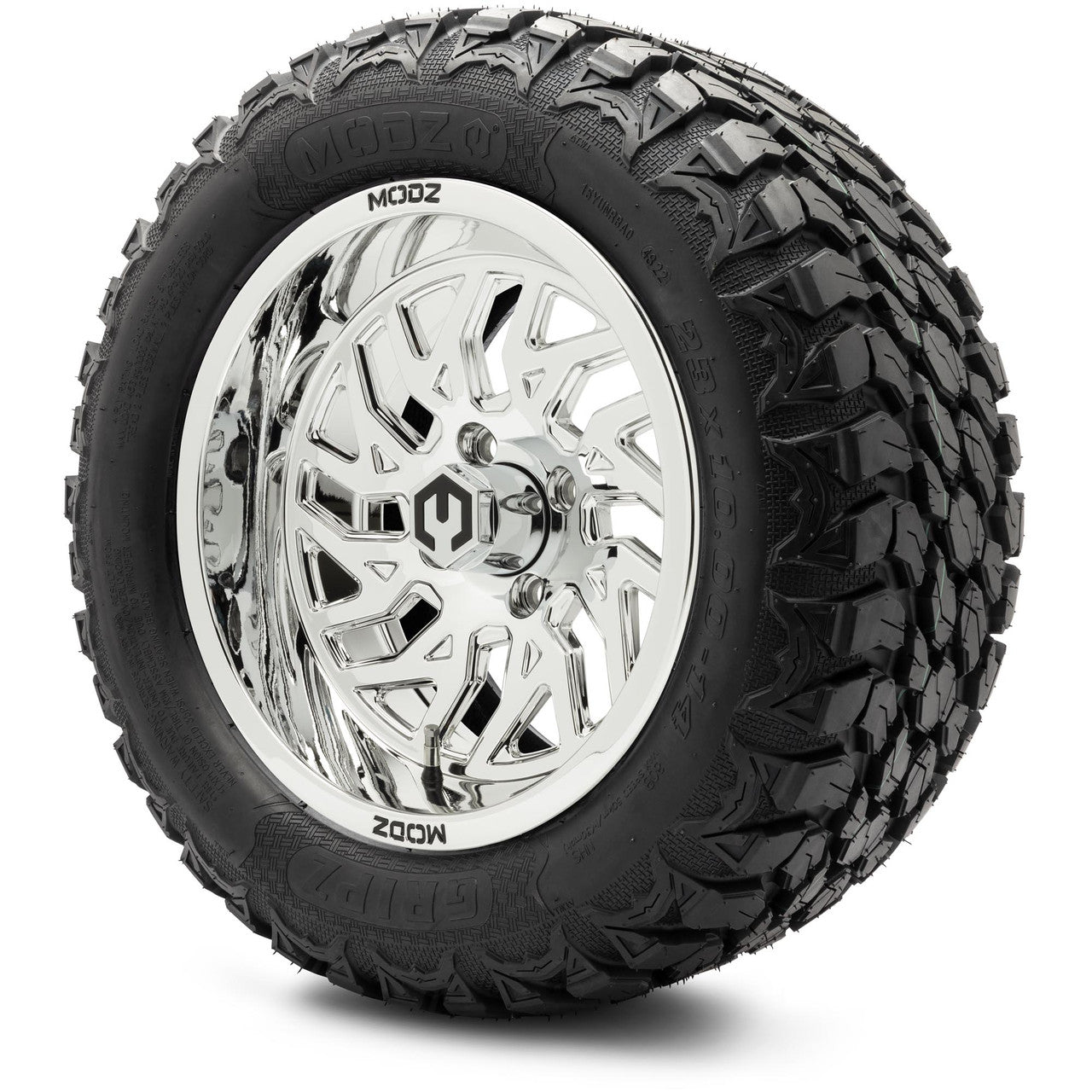 MODZ® 14" Carnage Chrome Wheels & Off-Road Tires Combo