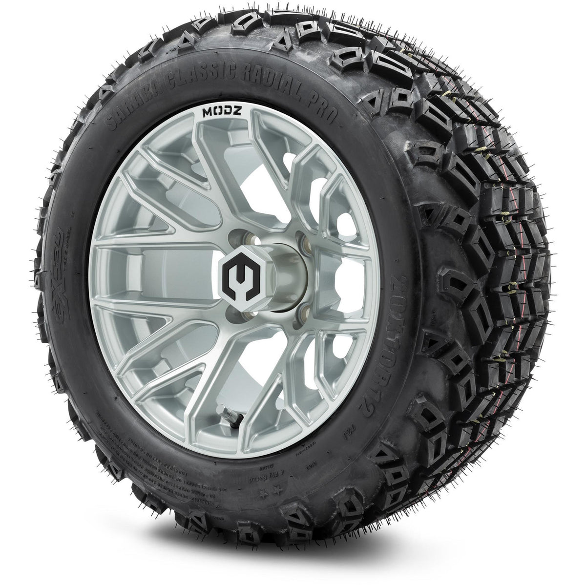 MODZ® 12" Matrix Silver Wheels & Off-Road Tires Combo