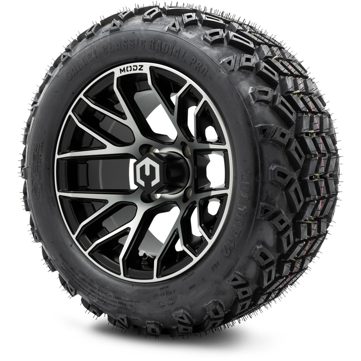MODZ® 12" Matrix Machined Matte Black Wheels & Off-Road Tires Combo