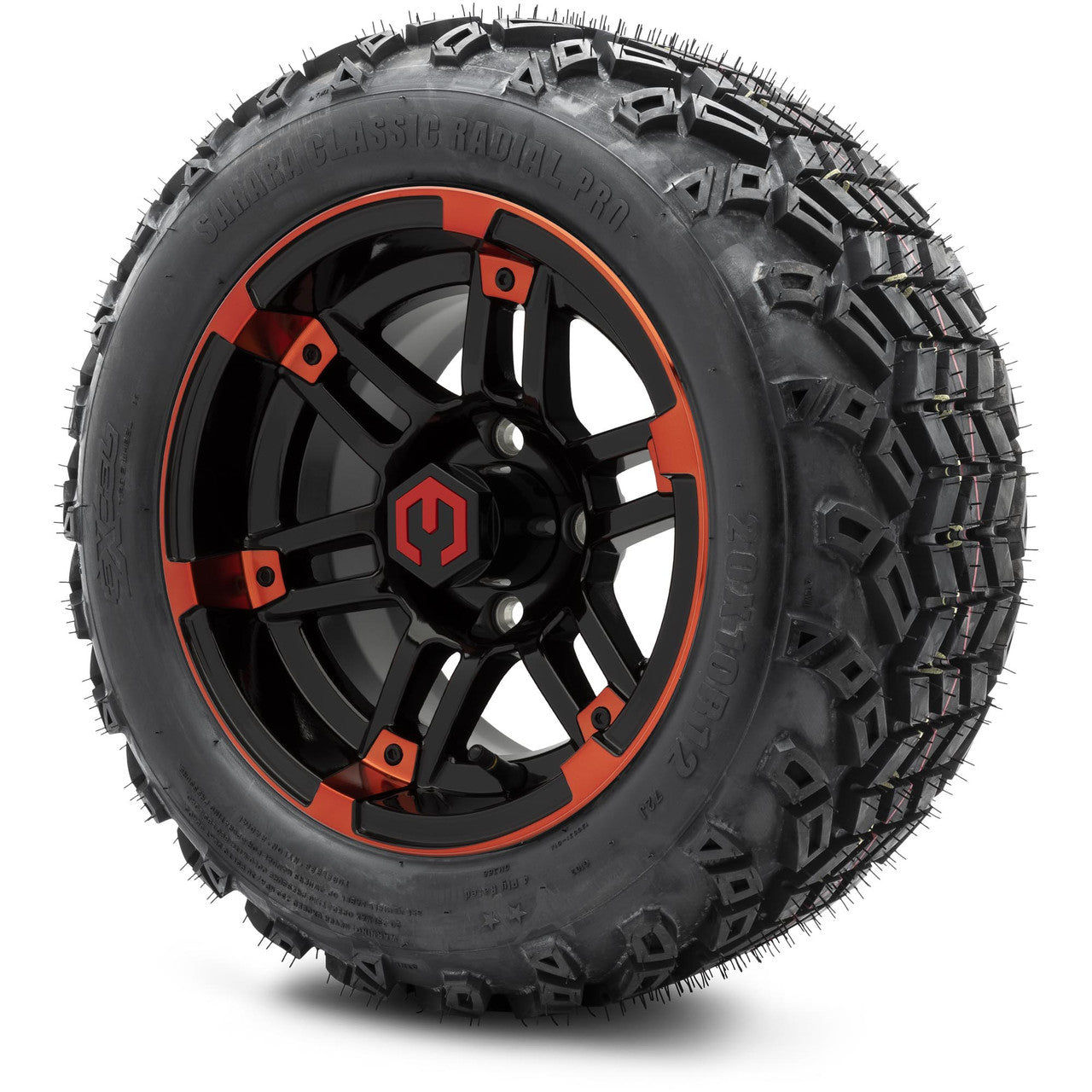 MODZ® 12" Aftershock Red and Black Wheels & Off-Road Tires Combo