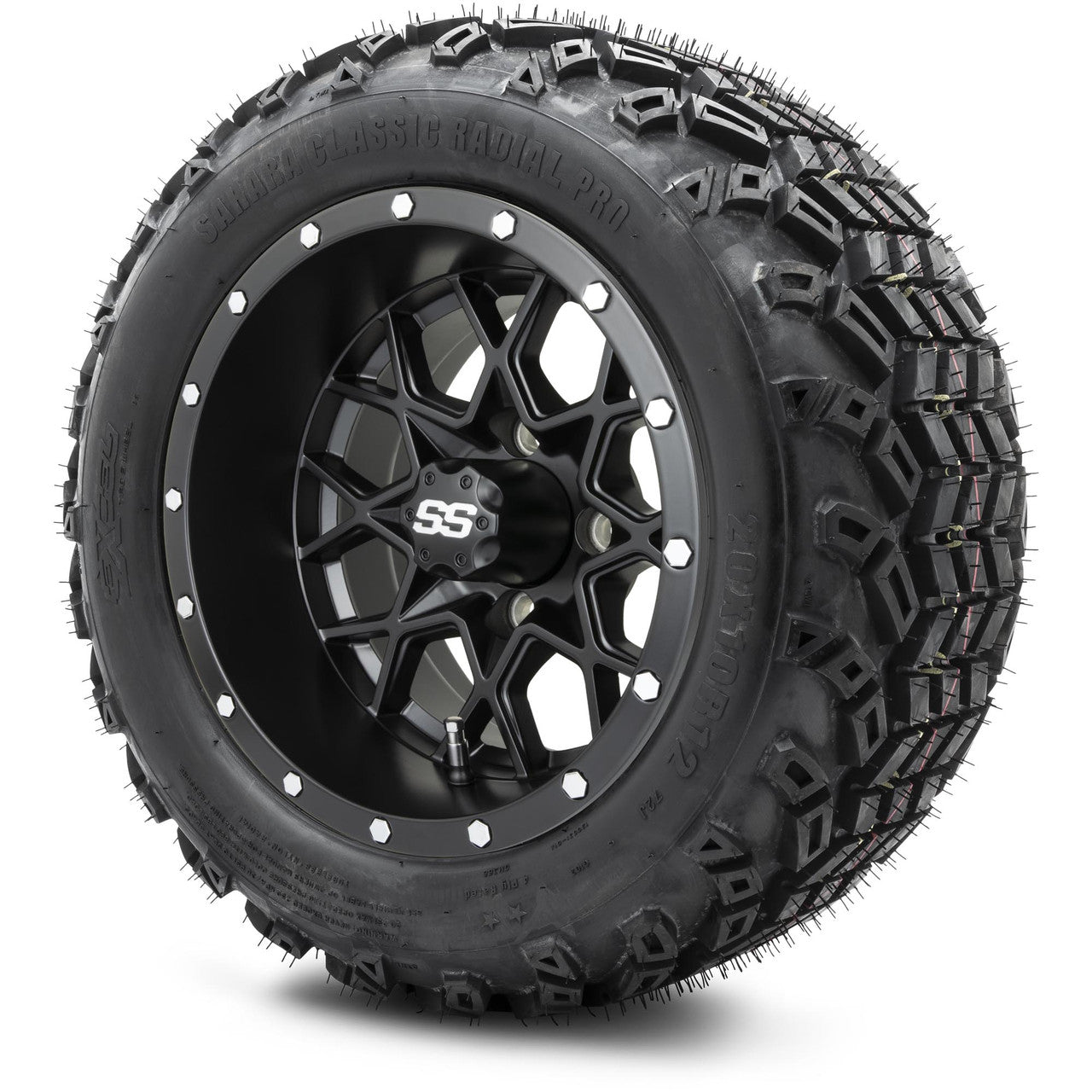 MODZ® 12" Vortex Matte Black Wheels & Off-Road Tires Combo
