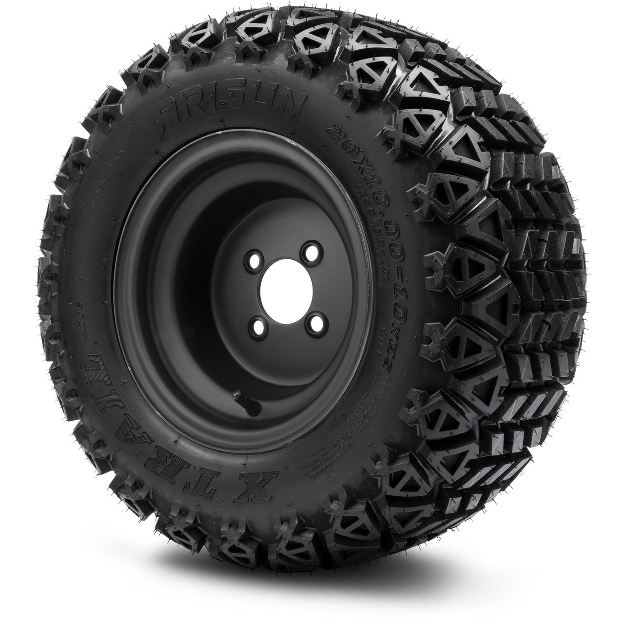 MODZ® 10" Steel Matte Black Wheels & Off-Road Tires Combo